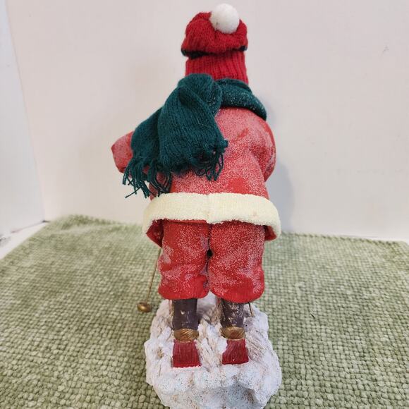 CBK Ltd Skiing Santa Figurine 9.5" Christmas Decor Vintage Style - Picture 4 of 13